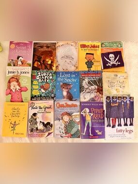 Lot of 15 Children’s Book Reading Scholastic Novels Classroom Teacher Library